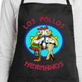 thumbnail image 2 of Los Pollos Hermanos Full Length Cotton Blend Apron-Black, 2 of 2