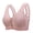 Pink, variant on Front Button Wireless Bra for Women Full Figure Breathablem Mesh Sheer Bralette Front Closure Posture Everyday Bras Beige XXL