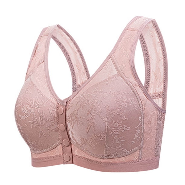 Ropa Interior Transpirable para Mujeres Sujetador Inalámbrico Delgado de Tamaño Grande con Diseño de Reunión, Ropa Interior de Poliéster Elástica Cómoda Diaria para el Uso Diario