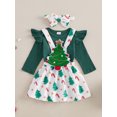 thumbnail image 5 of Newborn Baby Girl Christmas Outfits Ruffle Long Sleeve Romper Gingerbread Man Suspender Dress 3 6 9 12 18 Months Fall Winter Clothes, 5 of 8