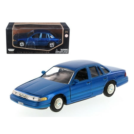 1998 Toy - 1998 Ford Crown Victoria Blue 1/24 Diecast Model Car by Motormax