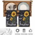 thumbnail image 5 of Black Sunflowers Kitchen Towels Set of 1, Vintage Garden Floral Bees Farmhouse Absorbent Dish Towels for Kitchen, Microfiber Hand Towel, Quick Drying Tea Towel for Cleaning Decorative Dishcloths, 5 of 7