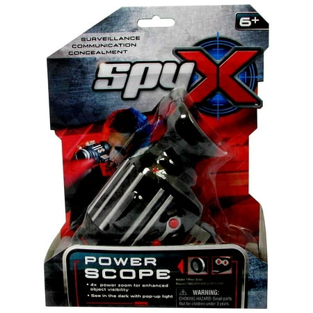 SpyX / Power Scope - Powerful Monocular Spy Toy to See Up to 25 ft. away, even in the Dark using the Red OR White Light. Perfect addition for your spy.., By