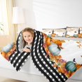 thumbnail image 4 of Manfei Orange Pumpkin Full Size Comforter Sets 3-Piece for Kids Girls, Fall Leaves Bedding Comforter Set, Thanksgiving Day Gifts Bedding Sets, Lightweight Room Decor, 4 of 8