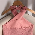 thumbnail image 6 of WOYY Girls Fashion Sleeveless Halter Dress Tiered Swing Party Midi Dress, Pink, Sizes 7-12, 6 of 8