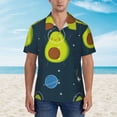 thumbnail image 6 of Picia Avocado in Space Gentle Cotton Regular Fit Short Sleeve Casual Hawaiian Shirt for Men-XX-Large, 6 of 9