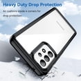 thumbnail image 6 of Case for Samsung Galaxy A53 Case Slim Dropproof [Defend from Drop/Scratch/Slip/Fingerprint] Clear Acrylic Hard Back Soft TPU Bumper Hybrid Phone Cover for Samsung A53 5G-Black, 6 of 8