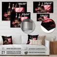 thumbnail image 4 of Designart "Pink And Black Stylish Bag Champagne I" Fashion Metal Wall Decor, 4 of 5