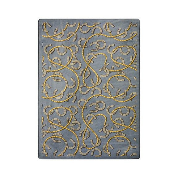 Rodeo 7'8" x 10'9" Area Rug In Color Federal Blue