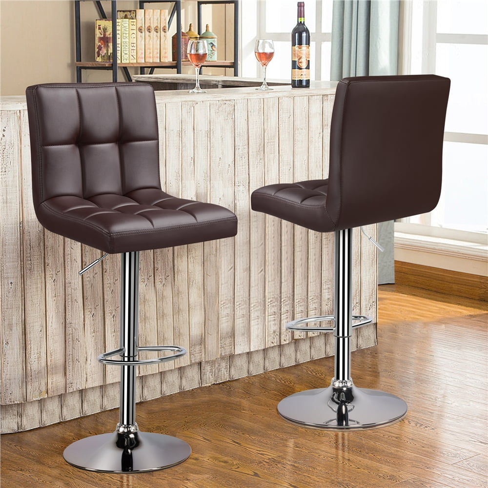 Details about   2PCS Mid-Back PU Leather Swivel Office Ergonomic Chair Adjustable Stools Swivel 