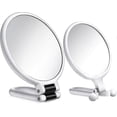 thumbnail image 1 of 2 Pieces 15x Magnifying Handheld Mirror And 10x Travel Makeup Mirror, Folding Double Sided Pedestal Mirror, 1 of 5