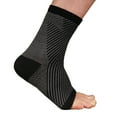 thumbnail image 4 of Copper D Compression Ankle Sleeve - Rayon From Bamboo - Provides Relief from Injuries Comfort Support For Every Day Uses - Light Silver - Small/Medium - 1 Pair, 4 of 5
