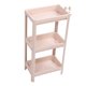 thumbnail image 4 of Estante de almacenamiento para el suelo del baño, multifuncional, multicapa, estable, duradero, independiente, estante de esquina, color beige, 3 capas, 4 of 10