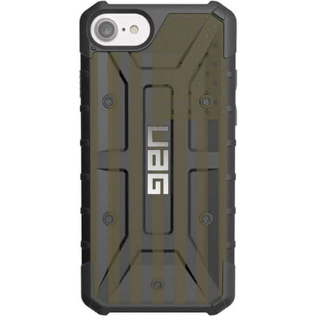 LIMITED EDITION- Customized Designs by Ego Tactical over a UAG- Urban Armor Gear Case for Apple iPhone 8 PLUS/7 PLUS/6s PLUS/6 PLUS (Larger 5.5")- USA Flag ODG- Olive Drab Green