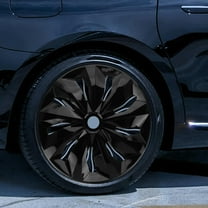 Pawsdot Stylish Black PP Wheel Cover for Car - Tool-Free Installation