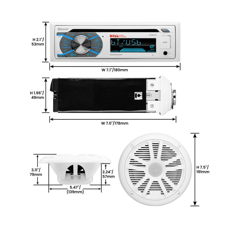 BOSS Audio Systems Marine Boat Stereo Sound System BOSS Audio Systems Marine Boat Stereo Sound System