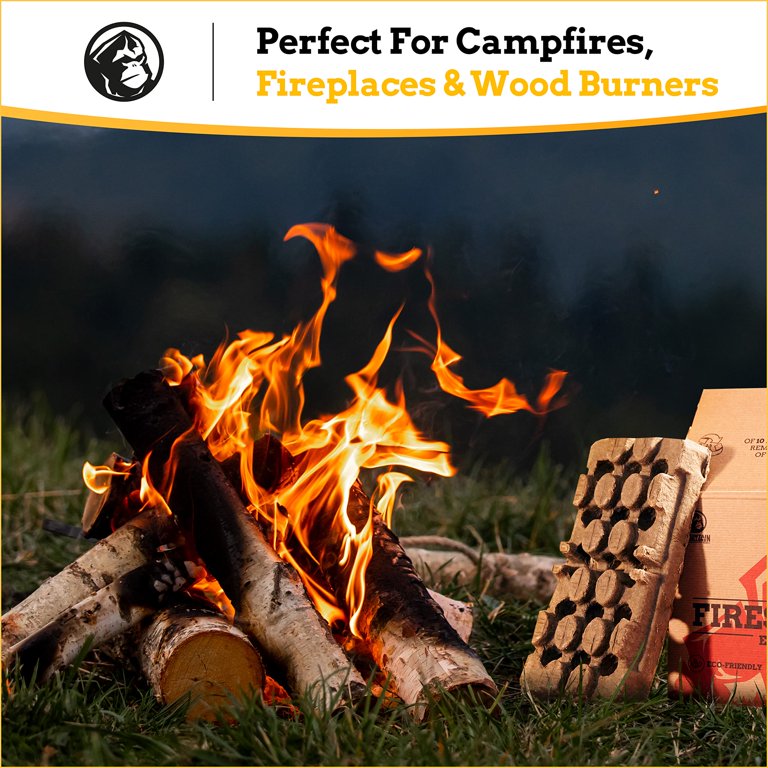Mountain Grillers Natural Firelighters - Fire Starters For Wood Burner Log  - Walmart.com