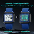thumbnail image 4 of Men Digital Sports Watch Ultra-Thin Large Face Waterproof Wrist Watches for Men with Stopwatch Countdown Timer Alarm Function Dual Time LED Back Light, 4 of 13