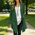 thumbnail image 6 of Winter Jackets For Women Solid Linen-cotton Open Front Cardigan Long Sleeve Casual Winter Blouse for Outdoor Hiking, 6 of 8