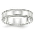 thumbnail image 3 of 925 Sterling Silver 6mm Design Edge Band Ring Size 7, 3 of 6