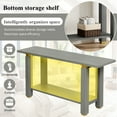 thumbnail image 6 of Harper & Bright Designs Minimalist Console Table with Storage, Wood Entryway Table with Open Shelf, Gray, 6 of 17