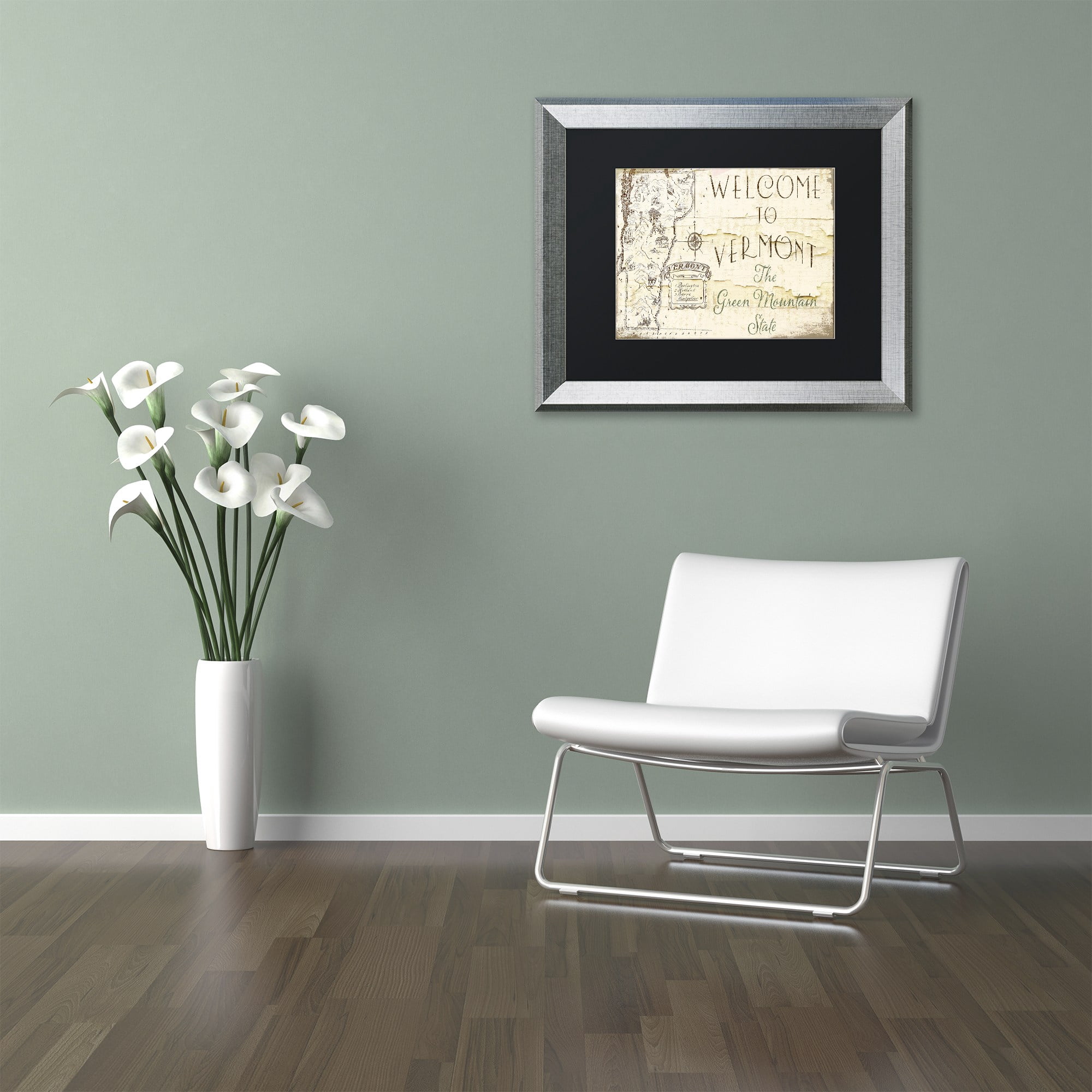 Trademark Fine Art "Vermont Summer IX" Canvas Art by Color Bakery Black Matte, Silver Frame