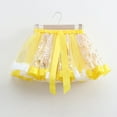 thumbnail image 4 of uublik Short Skirts for Girls Yellow with Shorts Tutu Dress Up Clothes Tulle Skirt for Birthday Princess Costume Party Size 3T-8, 4 of 5