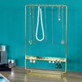 thumbnail image 4 of MyGift Modern Brass Plated Metal Wire Jewelry Organizer, 4 of 7