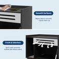 thumbnail image 4 of EDTara Meuble d'Enceinte Surdimensionné pour Litière de Chat, Armoire Fermée Spacieuse avec Tablettes de Rangement et Couvercle à Entrée Cachée, Convient à la Plupart des Bacs à Litière Standard, 4 of 8
