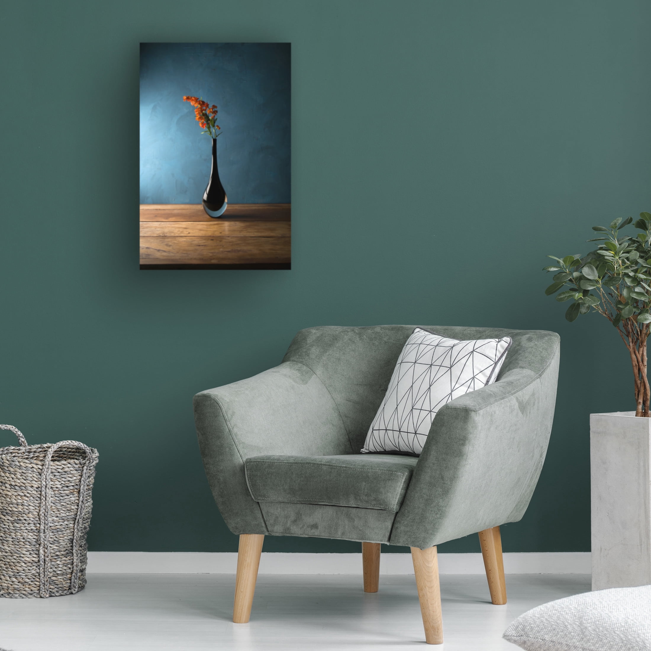 Canvas Wall Art - Luiz Laercio 'The Blue' Wall Art for Living Room, Bedroom, or Office D?cor by Trademark Fine Art - 22 x 32 Inches