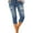 Classic Blue, variant on luvamia Women's High Rise Casual Broken Hole Skinny Slim Fit Stretch Denim Capri Jeans Slate Black, 2XL, Fit Size 20 Size 22