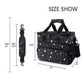 thumbnail image 3 of FORMRS Insulated Cooler Bag 24 Cans Capacity Soft Leakproof Lunch Box with Side Pockets, Blue Stars Pattern, 3 of 7