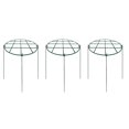 thumbnail image 4 of S SERENABLE 3 Pieces Peony Support Cages Climbing Trellis Multifunctional Iron Easy Installation Plant Support Rings for Flopping Flowers 35x45 cm, 4 of 9
