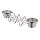 thumbnail image 1 of Platos Para Bandeja De Tacos, Soporte Para Tacos De Acero Inoxidable, 3 Rejillas En Forma De V, Brillante, Con Taza Para Salsa,, 1 of 8