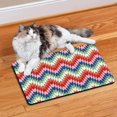thumbnail image 2 of Boho Retro Floral Pet Feeding Mat-Abstract Art Pattern Absorbent Pet Placemat for Food and Water Bowl, with Waterproof Rubber Backing, Quick Dry Water Dispenser Mat for Dog and Cat (12"x20"), 2 of 4