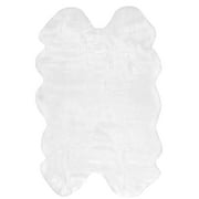 nuLOOM Fluffy Faux Sheepskin Quarto Shag Area Rug, 3' 6" x 6', White