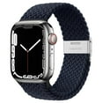 thumbnail image 1 of BXUXOHS (1Pack/3Pack) Braided Solo Loop Band for Apple Watch 44mm 40mm 38mm 45mm 49mm 42mm 41mm Elastic Adjustable Sport Loop Nylon Bands Wristbands Strap for iWatch Series Ultra 8 7 SE 6 5 4 3 2 Nike, 1 of 18