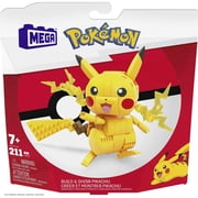 MEGA Pokemon Building Toy Kit Pikachu (211 Pieces) with 1 Action Figure for Kids
