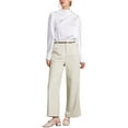 thumbnail image 2 of INSPIRE CHIC Women's Pants Wool Blend High Waist Pockets Belt Zipper Fall Winter Business Casual Pants, 2 of 5