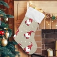 thumbnail image 6 of SKYSONIC Christmas Stocking Set of 2, Christmas Gnome Xmas Stockings and Plush Fur Cuff Stockings Fireplace Decorations for Family Holiday Xmas Party Decorations, 6 of 7