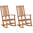 thumbnail image 1 of Gymax 2PCS Rocking Chair High-Back Outdoor Rocker w/ Smooth Rocking Base for Backyard, 1 of 9