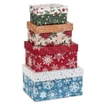 thumbnail image 4 of 4PCS Christmas Gift Boxes with Lids Nesting Rectangle Boxes for Assorted Sizes Present Boxes for Christmas Birthday Valentines Party Gift, 4 of 5