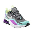 thumbnail image 2 of Nike Air Max 270 React Big Kid's Shoes Gunsmoke-Aurora-Hyper Violet bq0103-007, 2 of 6