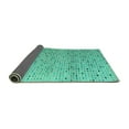 thumbnail image 2 of Ahgly Company Indoor Square Abstract Turquoise Blue Modern Area Rugs, 7' Square, 2 of 4