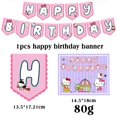 thumbnail image 3 of Decoraciones de cumpleaños de gatitos, suministros para fiestas de dibujos animados, incluye pancarta, globos de látex, decoraciones para fiestas de gatitos para niñas X4008, 3 of 3