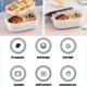 thumbnail image 4 of Uuiauoio Double-layer Adults Bento Lunch Box,Salad Container Salad Bowl,Leakproof Lunch Box Divided Food Meal Storage Containers Stackable 2 Layer for Picnic, 4 of 6