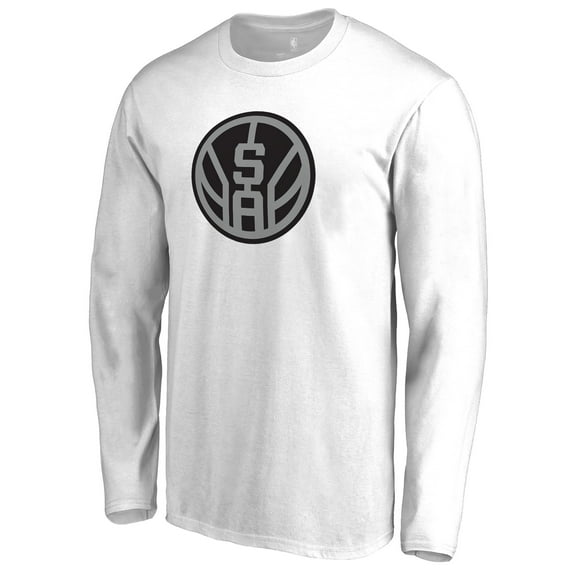 Men's White San Antonio Spurs Alternate Logo Long Sleeve T-Shirt