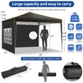 thumbnail image 3 of SANOPY 10' x 10' Pop up Canopy Tent, Canopy Shelter with 4 Removable Sidewalls and Sandbags, Outdoor Party Tent with Carry Bag for Backyard, Black, 3 of 12