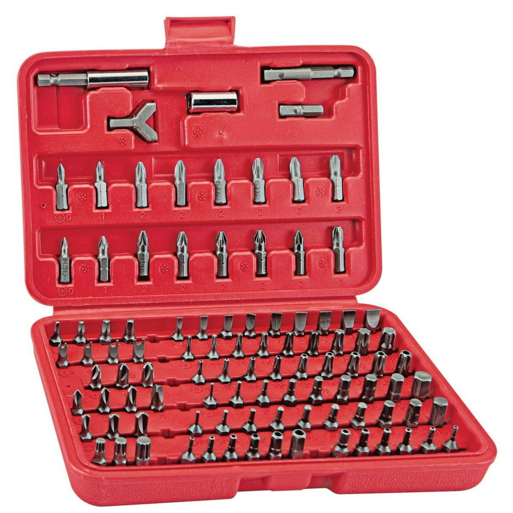 Tamper Proof Security Bits Set with Hard Storage Case, 100PC Walmart