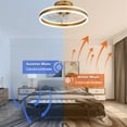 thumbnail image 4 of Cusp Barn 20-In Modern Ceiling Fan with Lights and Smart APP Control, Flush Mount Low Profile Ceiling Fan, 6 Speeds, Reversible, 3 Color LED Dimmable Ceiling Light for Bedroom, 4 of 8